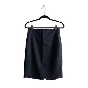 Banana Republic Women's Stretch Straight Pencil Skirt Wool Black Lined Size 2